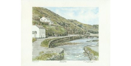 Print of Boscastle in Cornwall